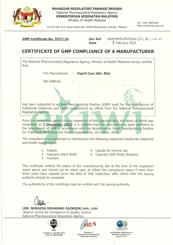 Image of Compliance Certificate